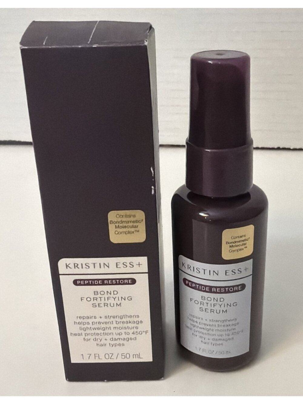Kristin Ess Peptide Restore Bond Fortifying Serum Repairs Strengthens 1.7oz New